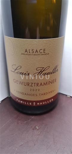Alsace Vendanges Tardives Louis Hauller Gewurztraminer Vendanges Tardives 2022