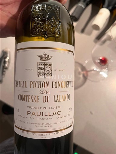 Bordeaux Pauillac Grand Cru Château Pichon Longueville Comtesse de Lalande 2004