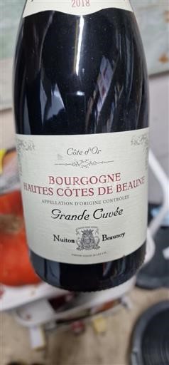 Bourgogne Hautes Côtes de beaune Nuiton-Beaunoy Grande 2018