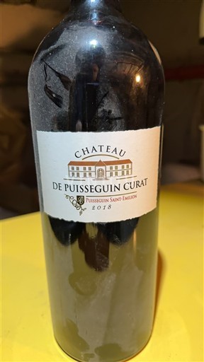 Bordeaux Puisseguin-saint-émilion Château Puisseguin Curat 2018