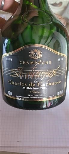 Champagne Charles de Cazanove Stradivarius 2007