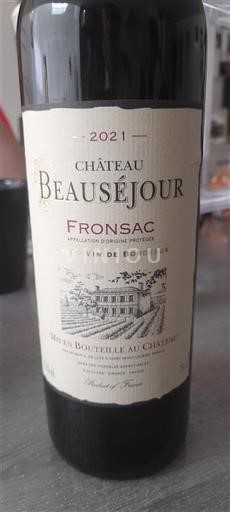 Bordeaux Fronsac Château Beauséjour 2021