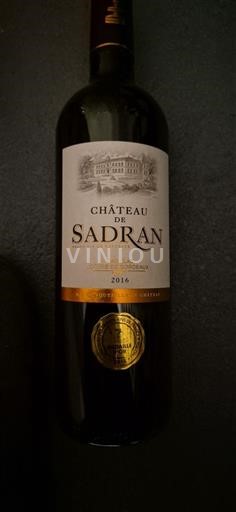 Bordeaux Bordeaux Supérieur Château Sadran 2016