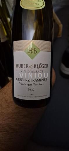 Alsacia Vendanges Tardives Huber & Bléger Gewurztraminer Vendanges Tardives 2022