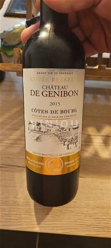Burdeos Côtes-de-bourg Château Genibon Prestige 2015