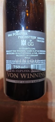 Saška Grosses Gewächs Von Winning Forster Pechstein GG 2022