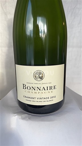 Šampanja Šampanjec Bonnaire Cramant Vintage 2012