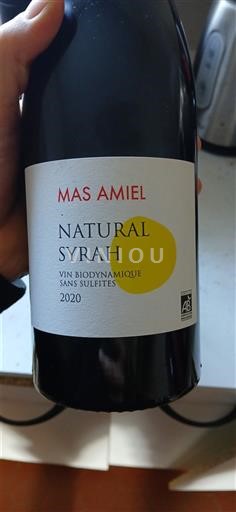 Languedoc và Roussillon Côtes Catalanes Mas Amiel Natural Syrah 2020