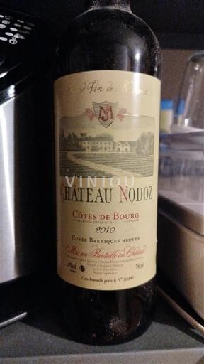 Burdeos Côtes-de-bourg Château Nodoz Barriques Neutres 2010