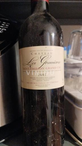 Bordeaux Saint-Émilion Grand Cru Grand Cru Château Les Gravières 2003
