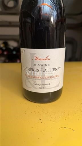Languedoque Minervois-la-Livinière Domaine Lignères-Lathenay Marcelin 2020