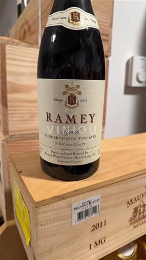 Kalifornijske AVA Sonoma Coast Ramey Rodgers Creek Vineyard 2012