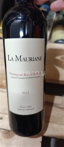 Burdeos Puisseguin-saint-émilion La Mauriane 2021