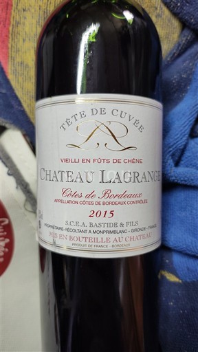 Bordeaux Côtes-de-Bordeaux Château Lagrange Tête de 2015