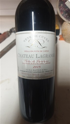 Bordeaux Côtes-de-Bordeaux Château Lagrange Tête de 2015