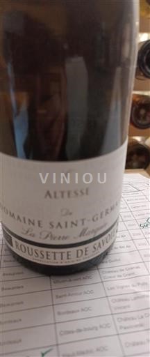 Savoie and Bugey Roussette de Savoie Domaine Saint-Germain La Pierre Moutue Non-Vintage