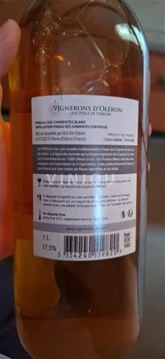 Poitou-Charentes Pineau des Charentes Vignerons Oléron Perle de Terroir Non-Vintage
