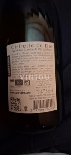 Údolí Rhôny Clairette-de-Die Côte Cairn Neročník