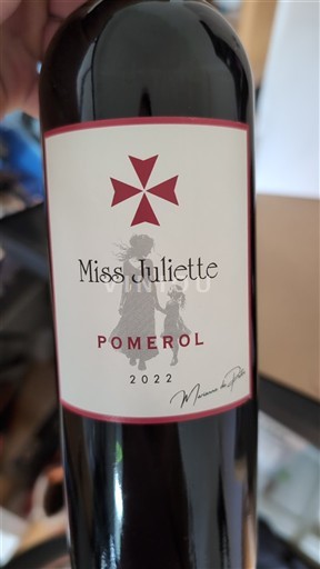 Bordeaux Pomerol Château Hermitage Mazeyres Miss Juliette 2022