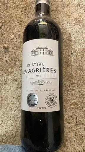 Bordeaux Côtes-de-Bordeaux Château Les Agrières 2023