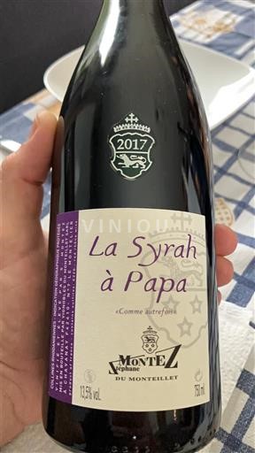Alpes và các vùng Rhodanien Collines rhodaniennes Domaine Monteillet La Syrah à Papa 2017