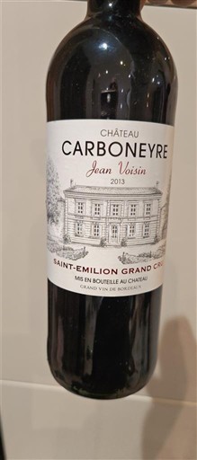 Bordeaux Saint-Émilion Grand Cru Grand Cru Château Carboneyre Jean Voisin 2013