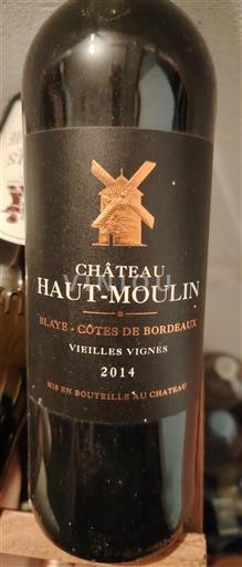 Burdeos Blaye-Côtes de Burdeos Château Haut-Moulin Vieilles Vignes 2014