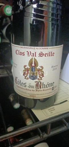 Rhônen laakso Côtes-du-rhône Clos Val Seille Réserve 2018