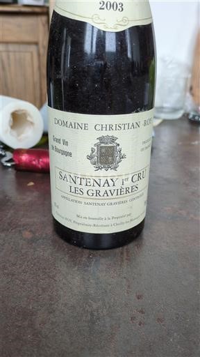 Bourgogne Ikke specificeret Premier Cru Domaine Christian Roy Les Gravières 2003
