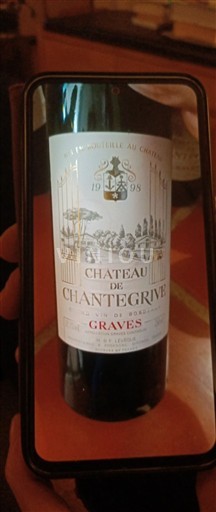 Bordeaux Graves Château Chantegrive 1998