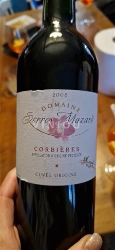 Languedoc Corbières Domaine Serres Mazard Origine 2008
