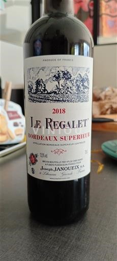 Bordeaux Bordeaux supérieur Le Regalet 2018