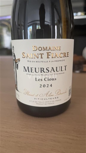 Bourgondië Meursault Domaine Saint Fiacre Les Clous 2024