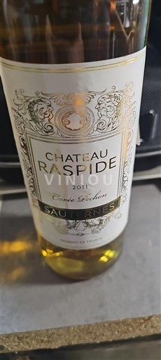Bordeaux Sauternes Château Raspide Déthen 2011