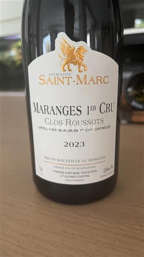 Burgundsko Maranges Premier Cru Domaine Saint-Marc Clos Roussots 2023