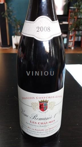Burgundi Vosne-Romanée Premier Cru François Confuron-Gindre Les Chaumes 2008