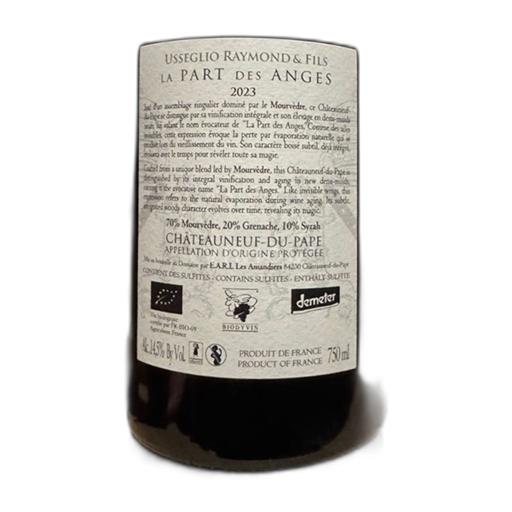 Valle del Ródano Châteauneuf-du-Pape. Usseglio Raymond et Fils PART DES ANGES 2023