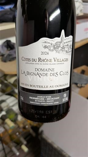 Rhônedalen Côtes-du-Rhône-Villages Domaine La Bignande des Clos 2024