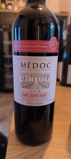 Bordeaux Médoc La Cave Augustin Florent Sans Soufre Ajouté 2018