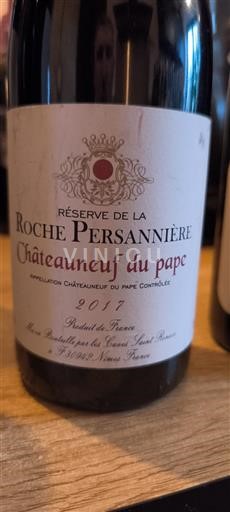 Rona dolina Châteauneuf-du-Pape Roche Persannière Réserve de la Roche Persannière 2017