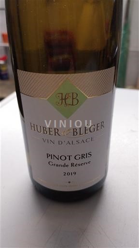 Alsasko Rulandské šedé Huber & Bléger Grande Réserve 2019