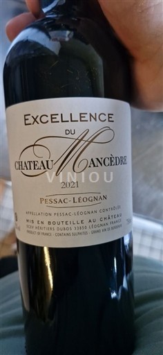 Bordeaux Pessac-Léognan Château Mancèdre Excellence 2021