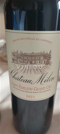 Bordeaux Saint-Émilion Grand Cru Grand Cru Château Milon 2021