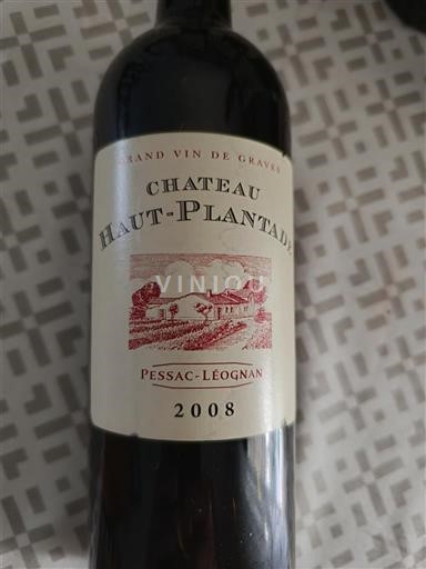 Bordeaux Pessac-Léognan Château Haut-Plantade 2008