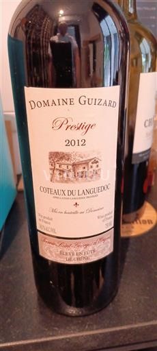 Languedoc Coteaux du Languedoc Domaine Guizard Prestige 2012