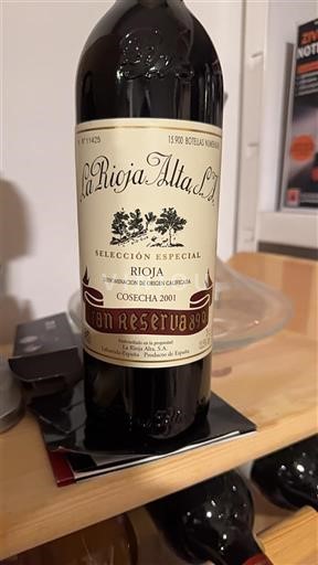 La Rioja Rioja La Rioja Alta Gran Reserva 890 Selección Especial 2001