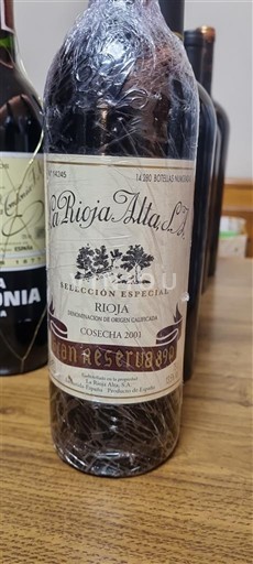 La Rioja Rioja La Rioja Alta Gran Reserva 890 Selección Especial 2001