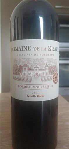 Bordeaux Bordeaux supérieur Domaine La Grave 2013