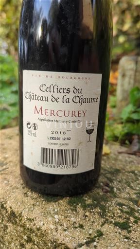 Burgundsko Mercurey Château Celliers du de la Chaume 2018