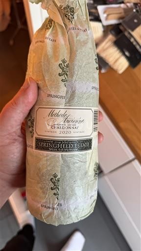 Breede-dalen Robertson Springfield Estate Méthode Ancienne Chardonnay 2020